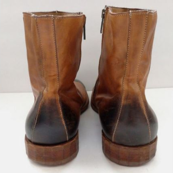 $350 Men Gordon Rush Two Tone Brown Leather Boots - Picture 5 of 8